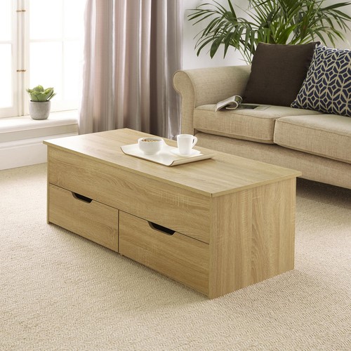 Wooden coffee table with lift - wooden,