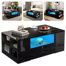 LED Coffee Table Wooden 2