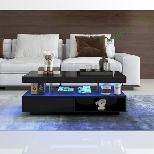 Led coffee table high gloss - high,